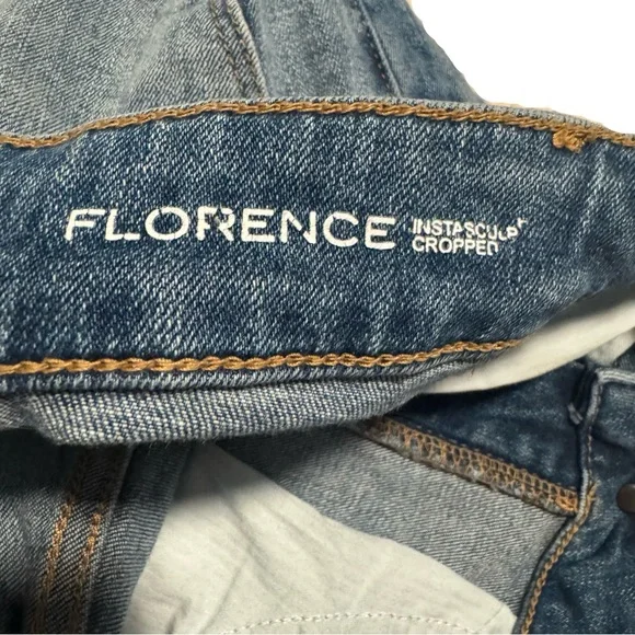 DL1961 Florence Instasculpt Cropped Belmont Blue Jeans Size 24 - Picture 4 of 9